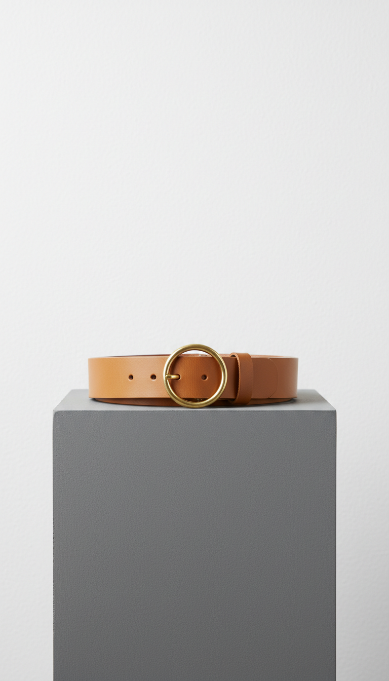 Camel Tan Leather Belt