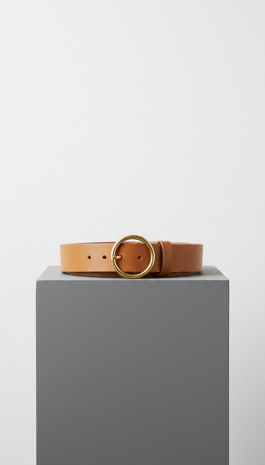 Camel Tan Leather Belt