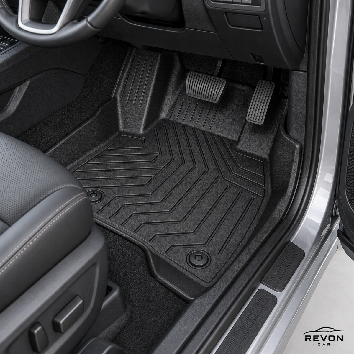 REVON 3D mat fitted in the driver footwell