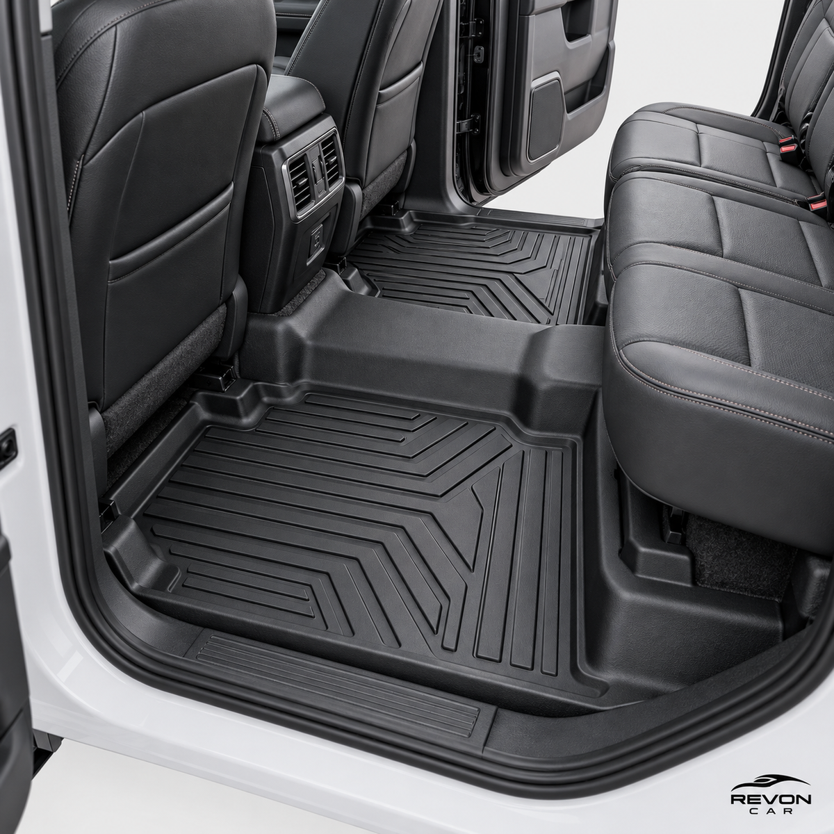 REVON one-piece rear mat covering the second row